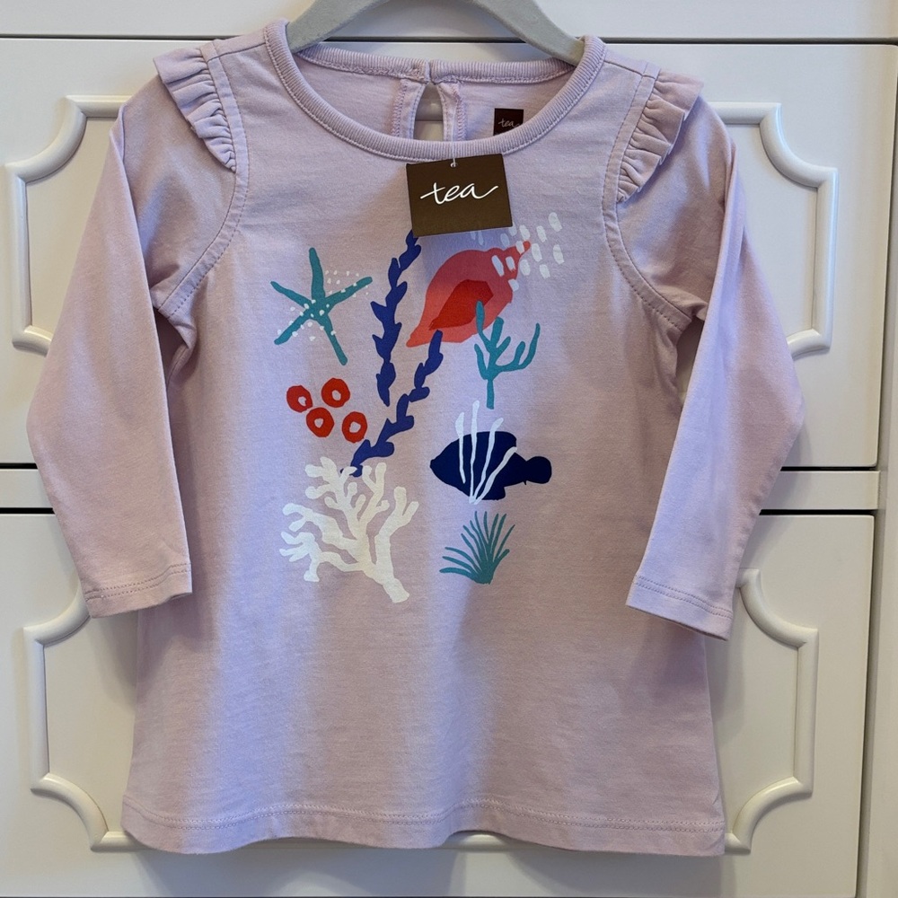 NWT Tea Collection Sea Life Baby Girl Dress Size 6-9 Months